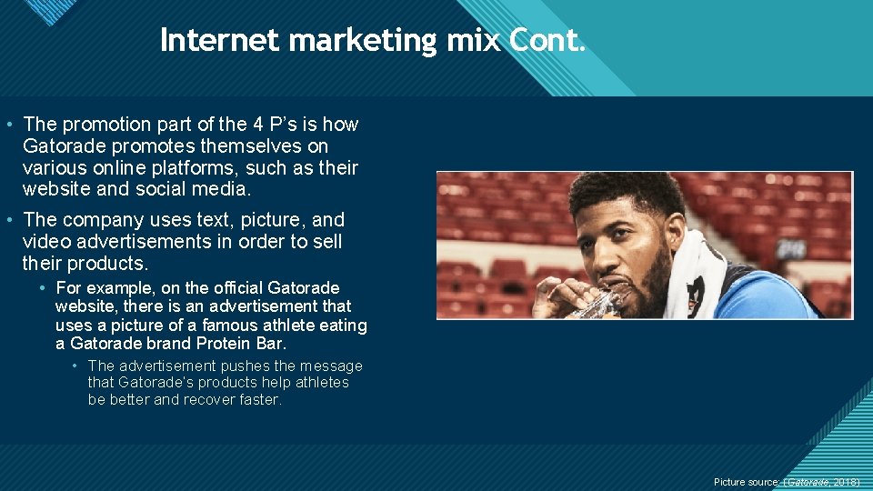 Internet marketing mix Cont. Click to edit Master title style • The promotion part Internet marketing mix Cont. Click to edit Master title style • The promotion part
