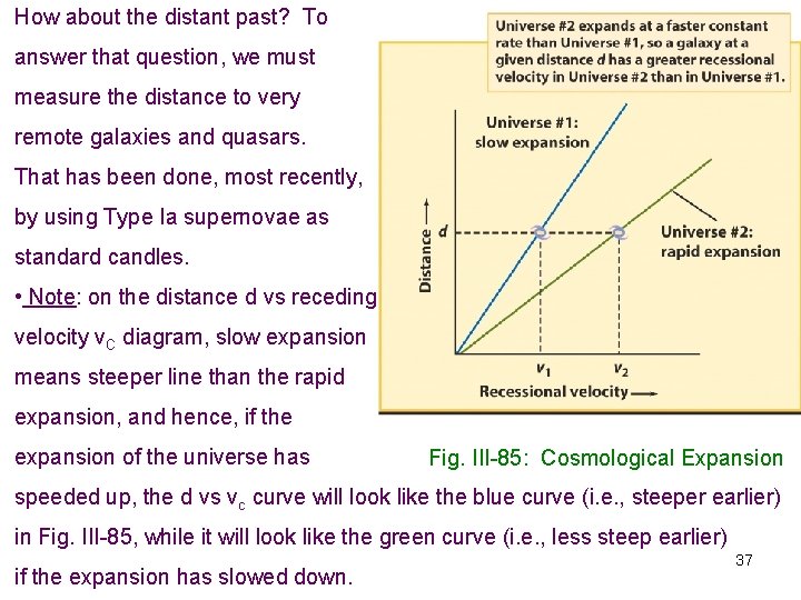 How about the distant past? To answer that question, we must (a) measure the