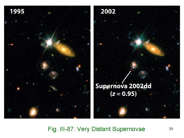 Fig. III-87: Very Distant Supernovae 39 