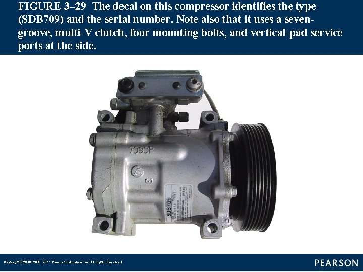 FIGURE 3– 29 The decal on this compressor identifies the type (SDB 709) and the