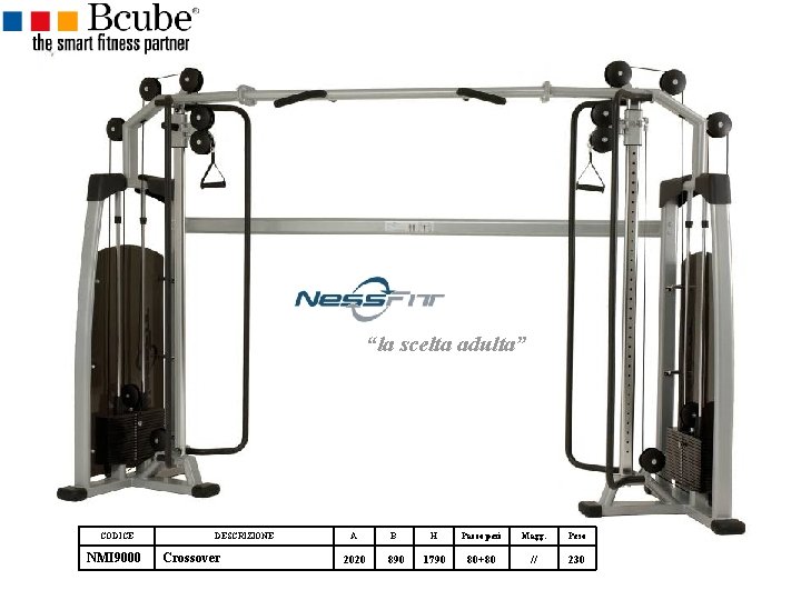 “la scelta adulta” CODICE NMI 9000 DESCRIZIONE Crossover A 2020 B 890 H Pacco “la scelta adulta” CODICE NMI 9000 DESCRIZIONE Crossover A 2020 B 890 H Pacco
