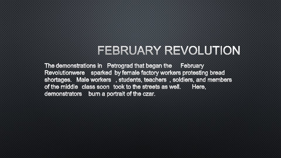 FEBRUARY REVOLUTION 