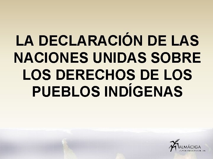 LA DECLARACIÓN DE LAS NACIONES UNIDAS SOBRE LOS DERECHOS DE LOS PUEBLOS INDÍGENAS 