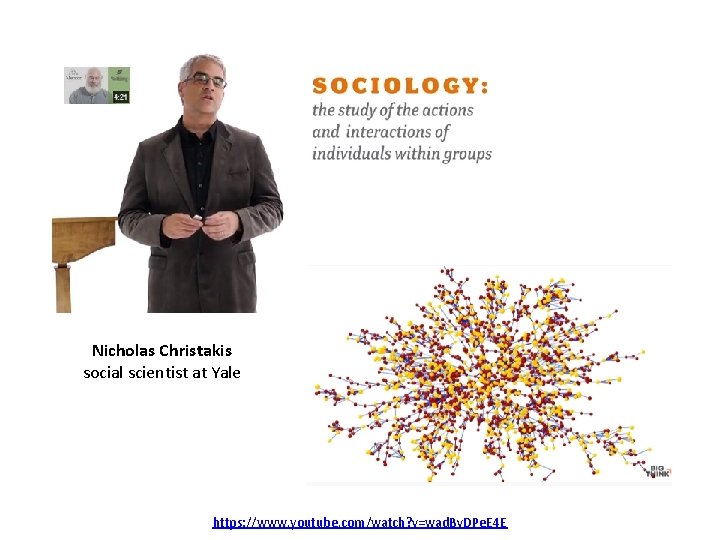 Nicholas Christakis social scientist at Yale https: //www. youtube. com/watch? v=wad. Bv. DPe. E Nicholas Christakis social scientist at Yale https: //www. youtube. com/watch? v=wad. Bv. DPe. E