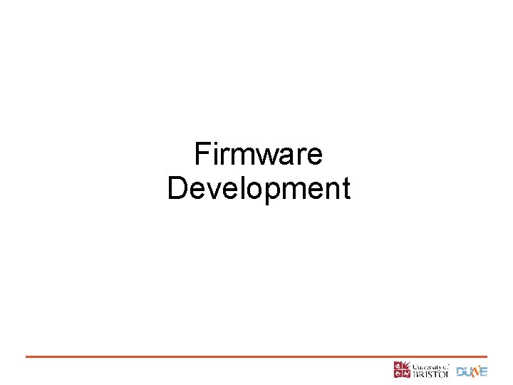 Firmware Development 