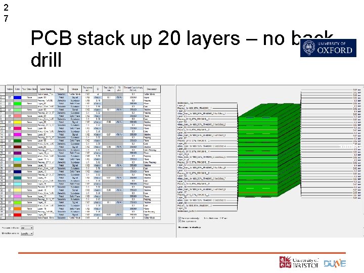 2 7 PCB stack up 20 layers – no back drill samtec 