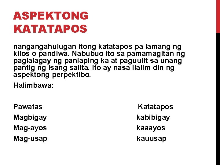 Halimbawa Ng Pandiwa Docx Halimbawa Ng Pandiwa Aspekto Ng Pandiwa Hot