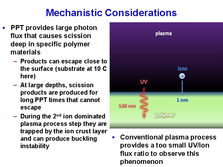 Mechanistic Considerations § PPT provides large photon flux that causes scission deep in specific