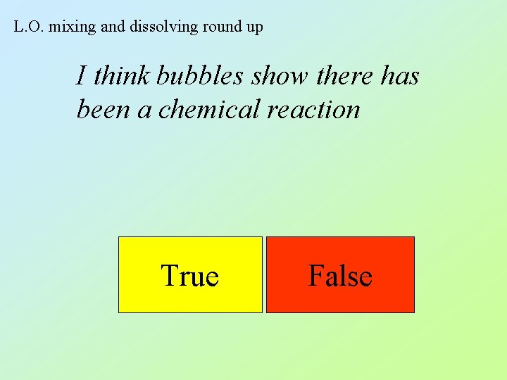 L. O. mixing and dissolving round up I think bubbles show there has been L. O. mixing and dissolving round up I think bubbles show there has been