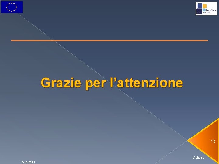Grazie per l’attenzione 13 Catania 3/10/2021 