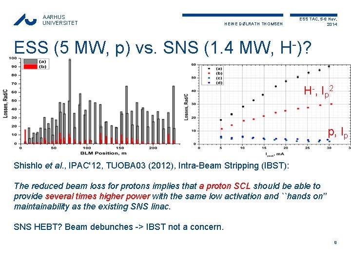 AARHUS UNIVERSITET HEINE DØLRATH THOMSEN ESS TAC, 5 -6 Nov, 2014 ESS (5 MW,