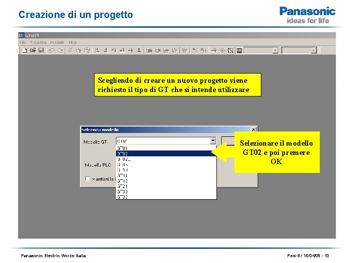 Creazione di un progetto Scegliendo di creare un nuovo progetto viene richiesto il tipo