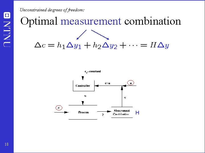 Unconstrained degrees of freedom: Optimal measurement combination H 18 Unconstrained degrees of freedom: Optimal measurement combination H 18