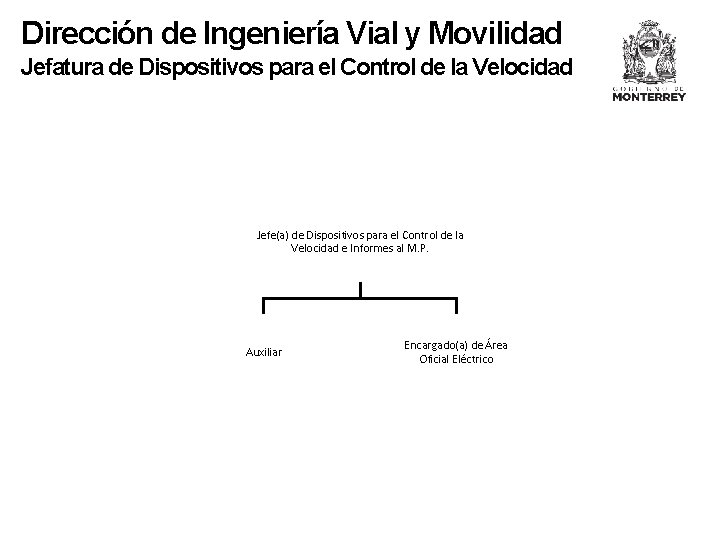 Dirección de Ingeniería Vial y Movilidad Jefatura de Dispositivos para el Control de la