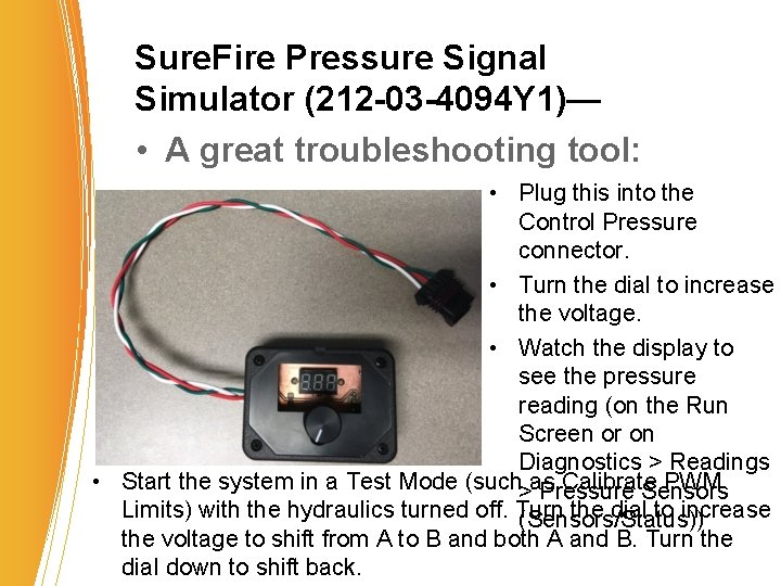 Sure. Fire Pressure Signal Simulator (212 -03 -4094 Y 1)— • A great troubleshooting Sure. Fire Pressure Signal Simulator (212 -03 -4094 Y 1)— • A great troubleshooting