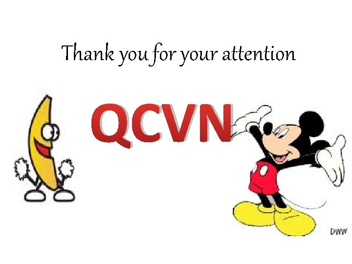 Thank you for your attention QCVN 