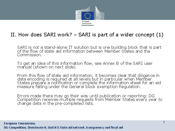 II. How does SARI work? – SARI is part of a wider concept (1)