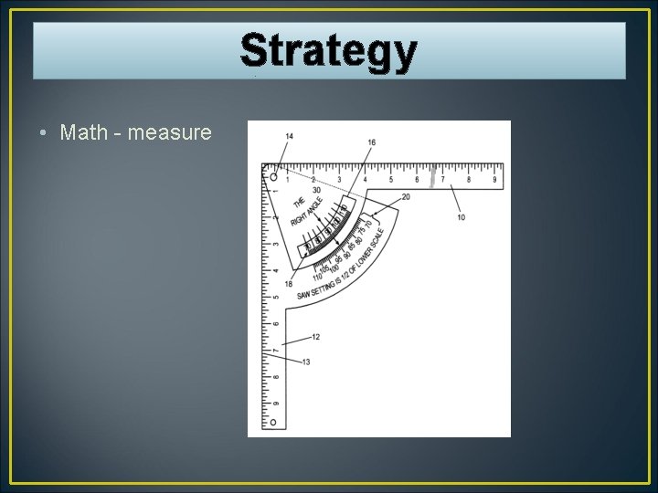 Strategy • Math - measure 