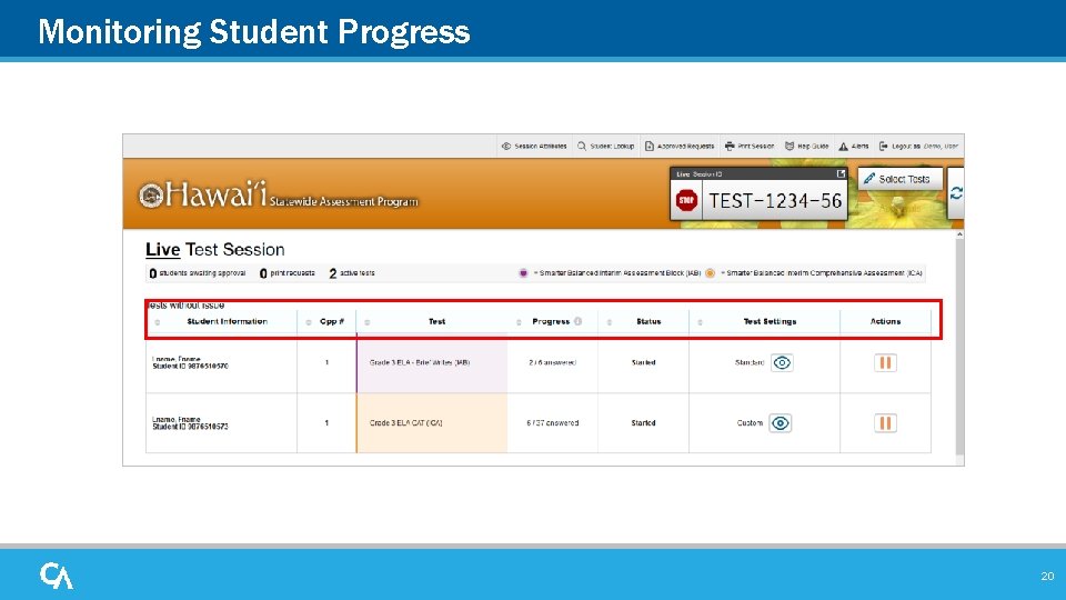 Monitoring Student Progress 20 