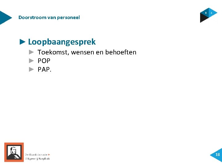 Doorstroom van personeel ► Loopbaangesprek ► Toekomst, wensen en behoeften ► POP ► PAP.