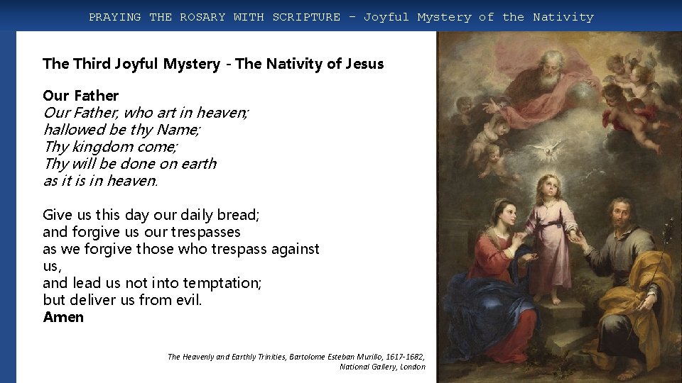 PRAYING THE ROSARY WITH SCRIPTURE – Joyful Mystery of the Nativity The Third Joyful
