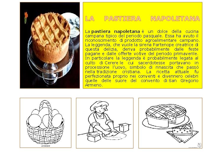 LA PASTIERA NAPOLETANA La pastiera napoletana è un dolce della cucina campana tipico del
