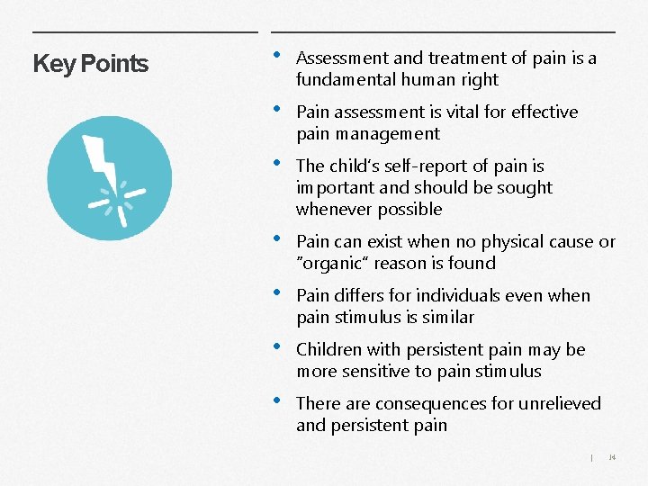 Key Points • Assessment and treatment of pain is a fundamental human right •