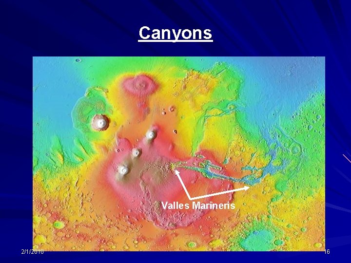 Canyons Valles Marineris 2/1/2010 16 