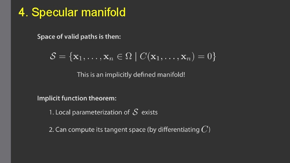 4. Specular manifold 