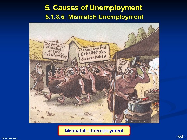 5. Causes of Unemployment © RAINER MAURER, Pforzheim 5. 1. 3. 5. Mismatch Unemployment