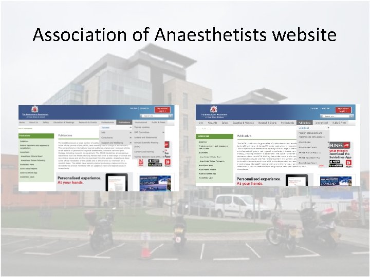 Association of Anaesthetists website Association of Anaesthetists website