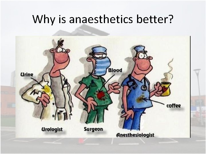 Why is anaesthetics better? Why is anaesthetics better?