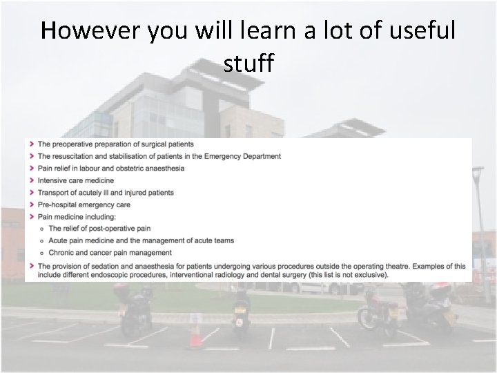 However you will learn a lot of useful stuff However you will learn a lot of useful stuff