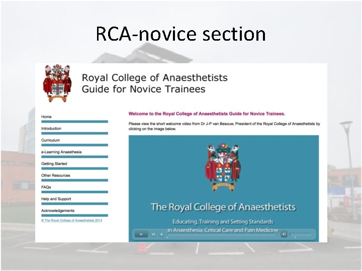 RCA-novice section RCA-novice section