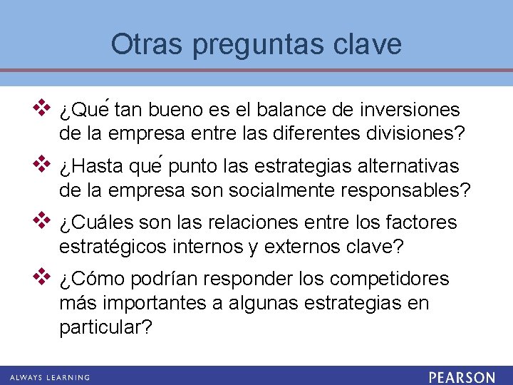 Otras preguntas clave v ¿Que tan bueno es el balance de inversiones de la