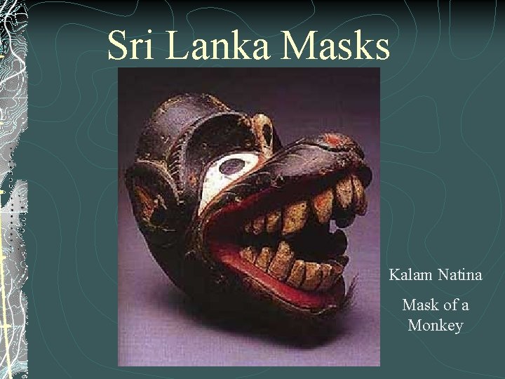 Sri Lanka Masks Kalam Natina Mask of a Monkey 