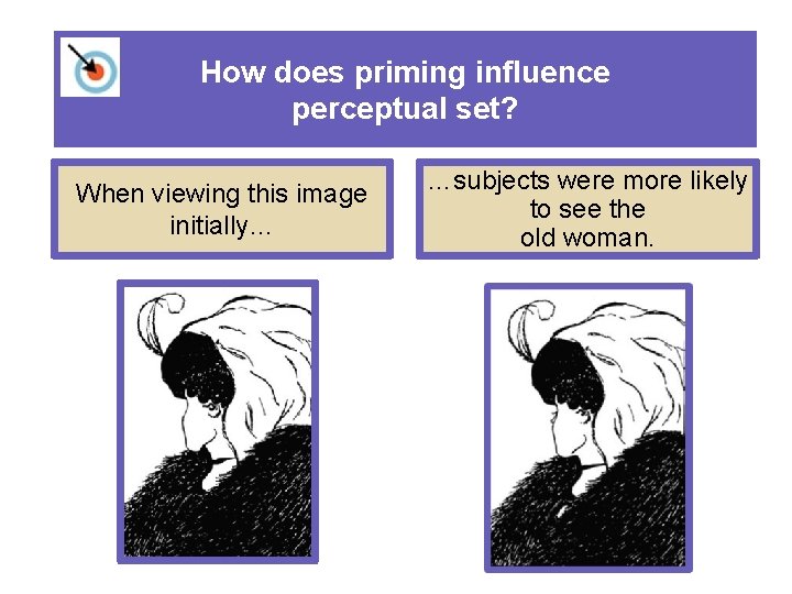 How does priming influence perceptual set? When viewing this image initially… …subjects were more