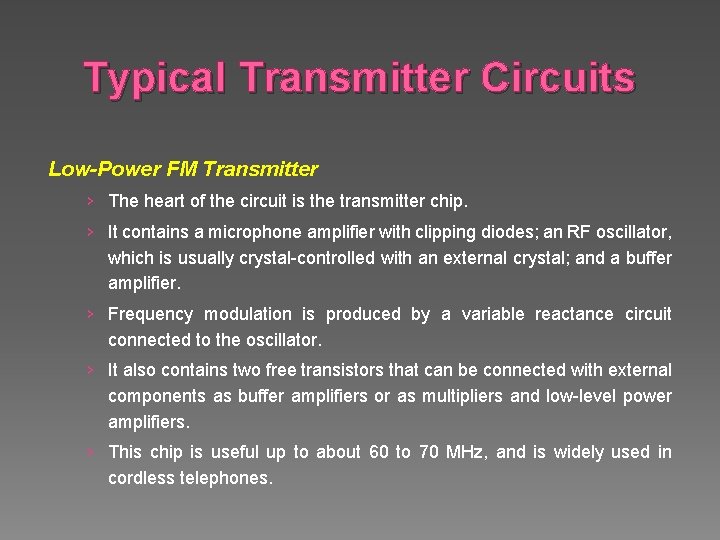 Typical Transmitter Circuits Low-Power FM Transmitter › The heart of the circuit is the