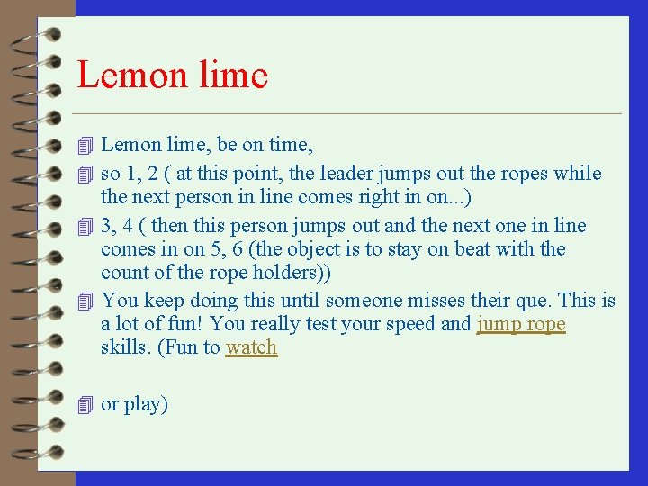 Lemon lime 4 Lemon lime, be on time, 4 so 1, 2 ( at