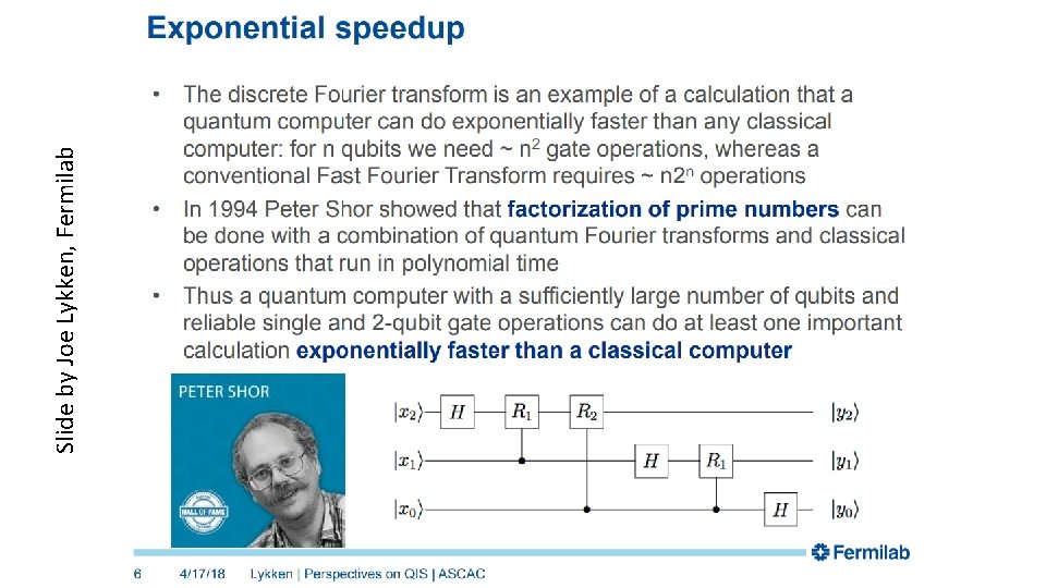 Slide by Joe Lykken, Fermilab 