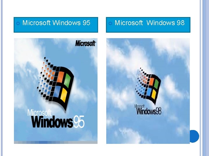  Microsoft Windows 95 Microsoft Windows 98 