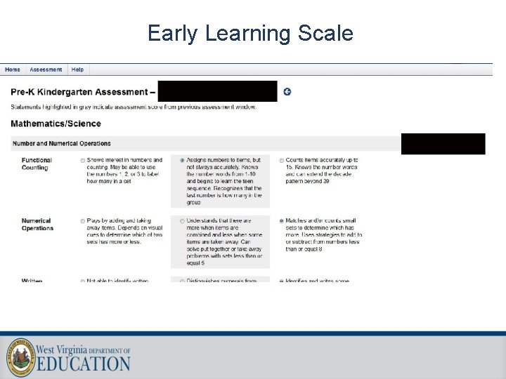 Early Learning Scale 