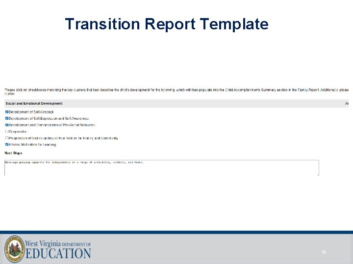 Transition Report Template 18 