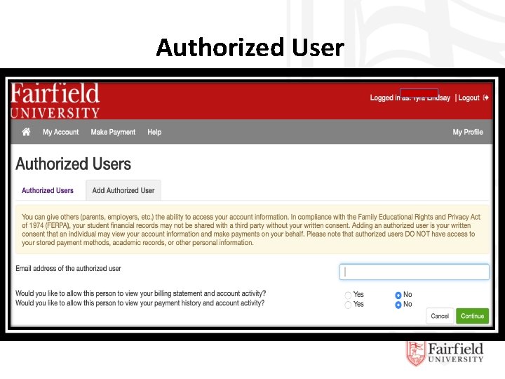 Authorized User 