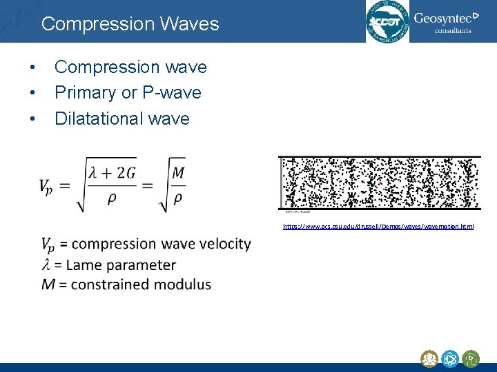 Compression Waves • • • Compression wave Primary or P-wave Dilatational wave https: //www. Compression Waves • • • Compression wave Primary or P-wave Dilatational wave https: //www.