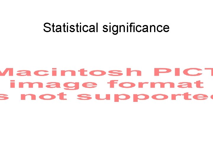 Statistical significance 