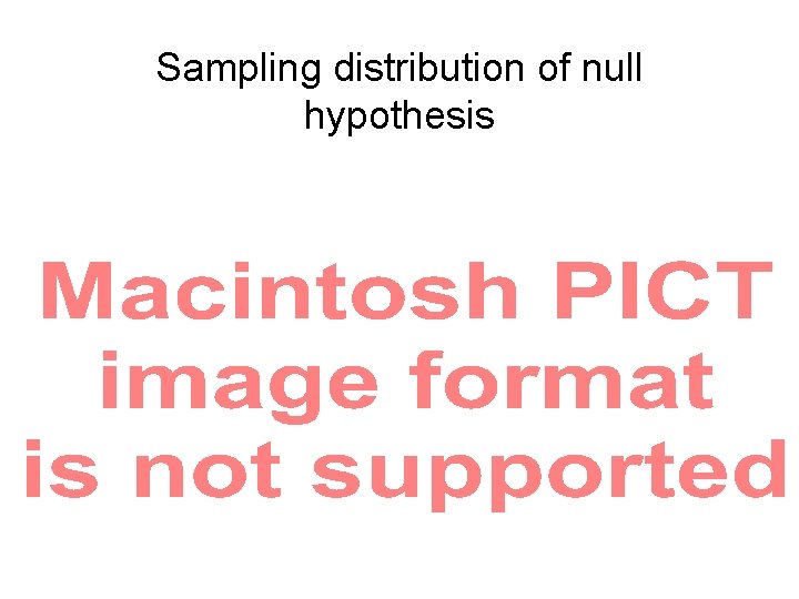 Sampling distribution of null hypothesis 