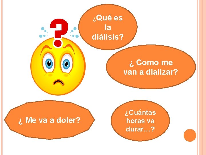 ¿Qué es la diálisis? ¿ Como me van a dializar? ¿ Me va a ¿Qué es la diálisis? ¿ Como me van a dializar? ¿ Me va a