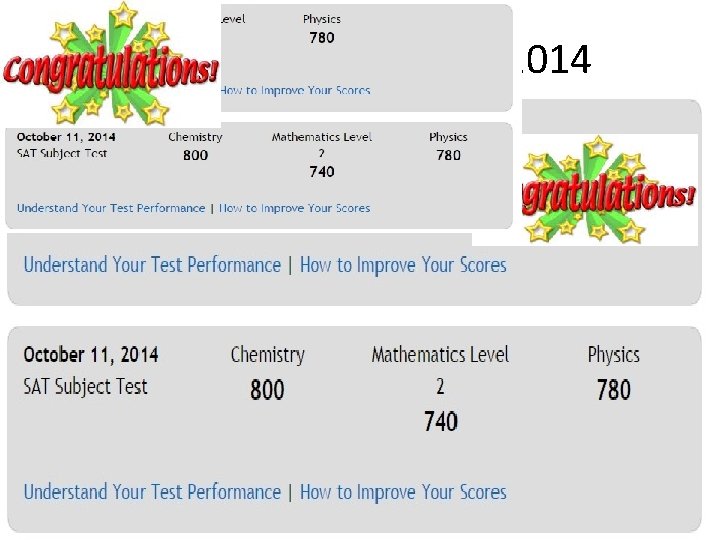 ACHIEVEMENT IN SAT 2014 