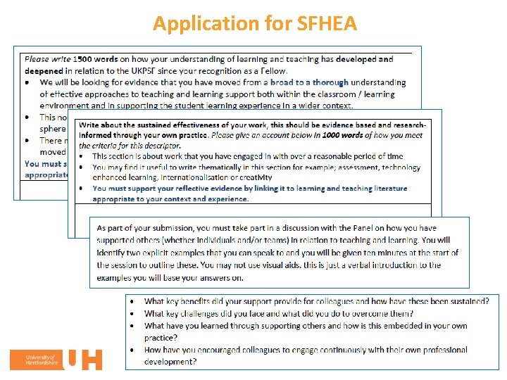 Application for SFHEA 